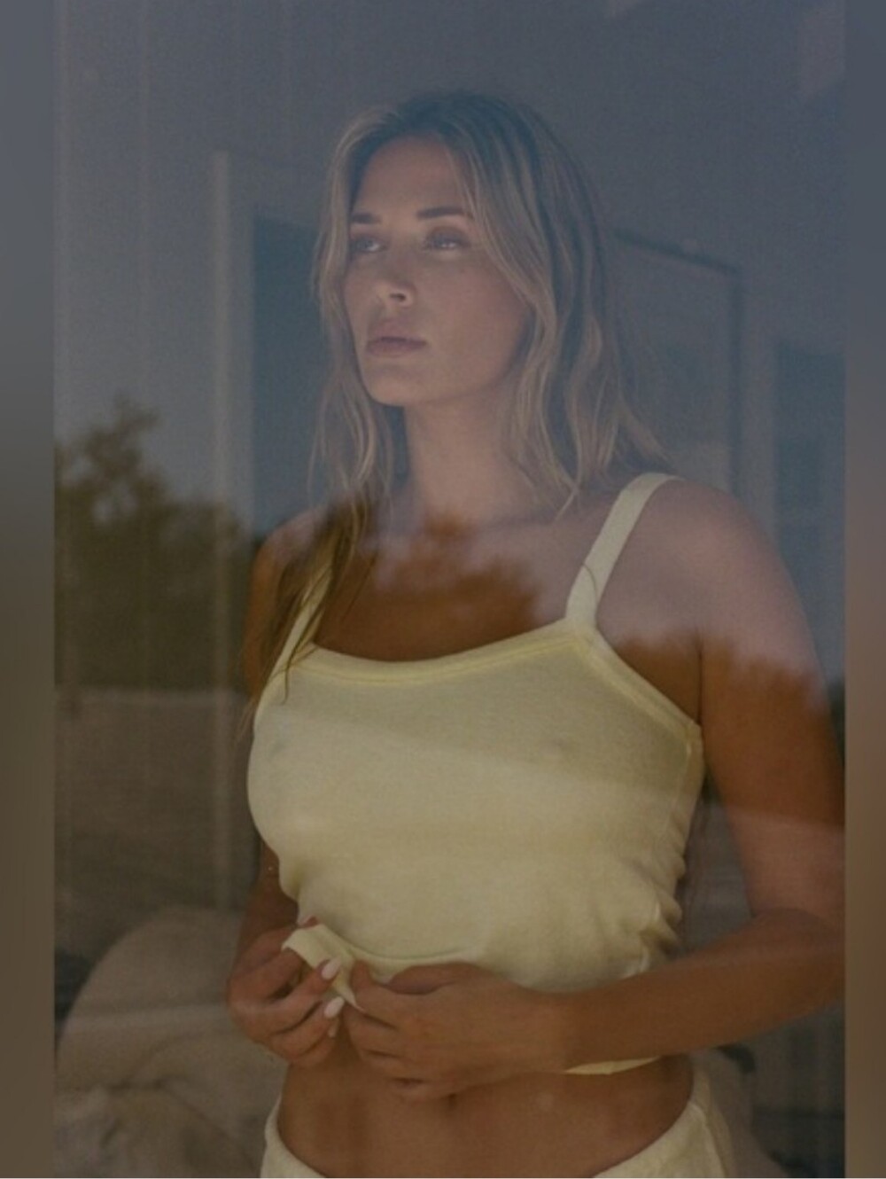 New Frankies Bikinis Terry Tank Top Baby Sub Yellow XXL DJERF AVENUE Collab